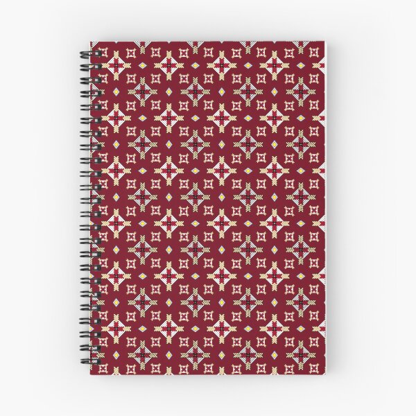 Item preview, Thai Woven Star Seamless Pattern Crimson Gold Traditional Thai Basket Weave Geometric Fabric Design designed and sold by KOPatternCo.