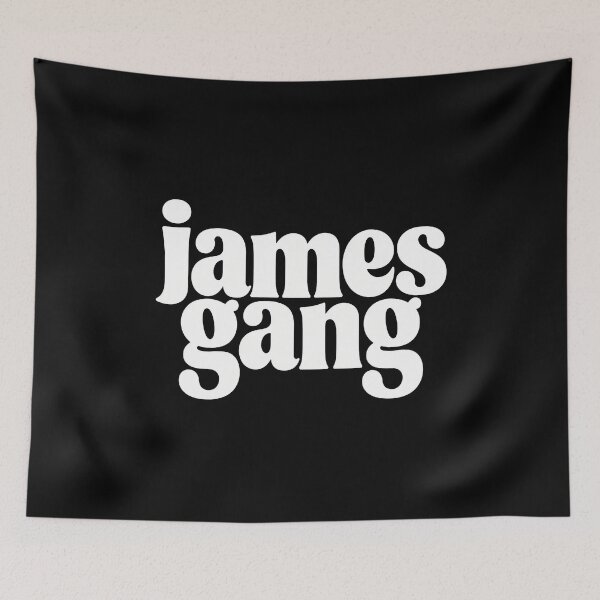 Item preview, Bold White 'James Gang' Typographic -93 designed and sold by NiamhSmithCute.