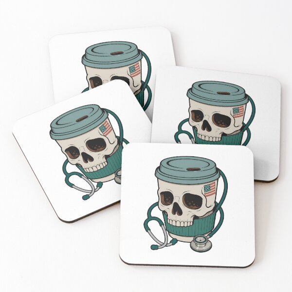 Item preview, Patriotic Nurse Skull Coffee Cup Edgy Medical Humor designed and sold by chattsuede.