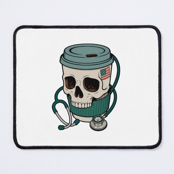 Item preview, Patriotic Nurse Skull Coffee Cup Edgy Medical Humor designed and sold by chattsuede.
