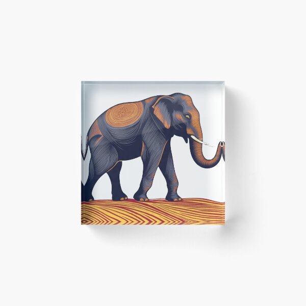 Item preview, Vintage Elephant Line Art Wildlife Illustration designed and sold by Print Print On.