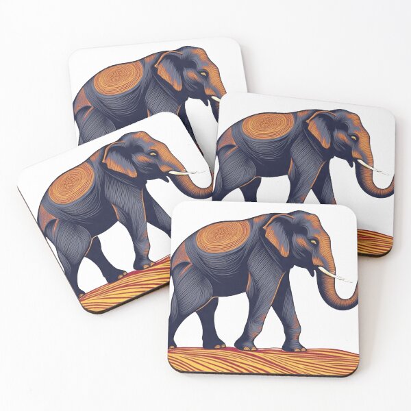 Item preview, Vintage Elephant Line Art Wildlife Illustration designed and sold by Print Print On.