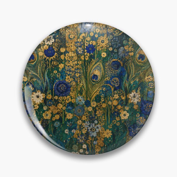 Item preview, Klimt Peacock Feather Gold Flower Garden designed and sold by CreativeKrish07.