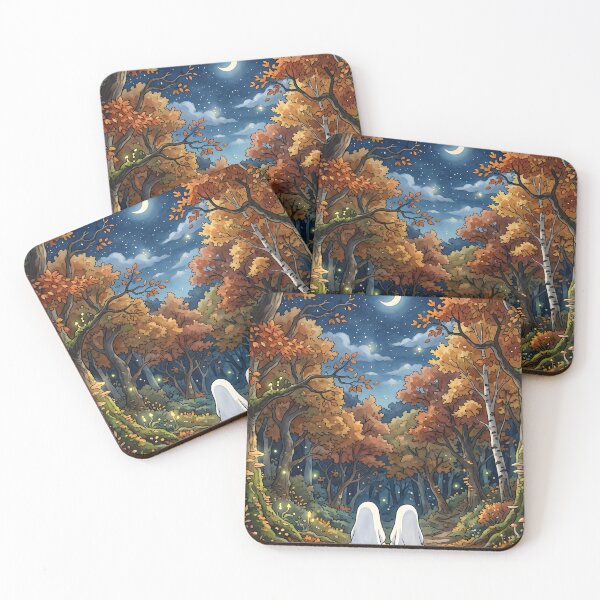 Item preview, 80s Retro Anime Forest Landscape | Autumn, Fall, Ghost, Halloween designed and sold by Animania-AnimeS.
