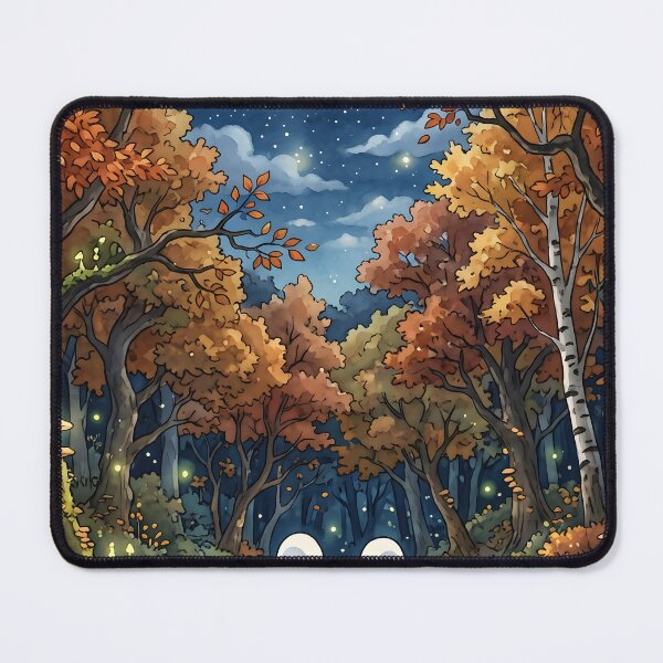 Item preview, 80s Retro Anime Forest Landscape | Autumn, Fall, Ghost, Halloween designed and sold by Animania-AnimeS.