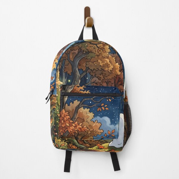 Item preview, 80s Retro Anime Forest Landscape | Autumn, Fall, Ghost, Halloween designed and sold by Animania-AnimeS.