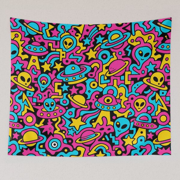 Item preview, The Cosmic Pop-Art Alien Labyrinth designed and sold by Thai Vibe Studio.