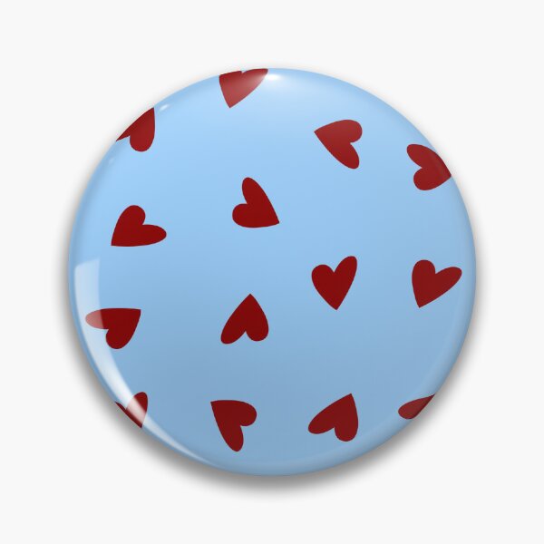 Item preview, Dark Red Hearts Pattern on Blue designed and sold by OneThreeSix.