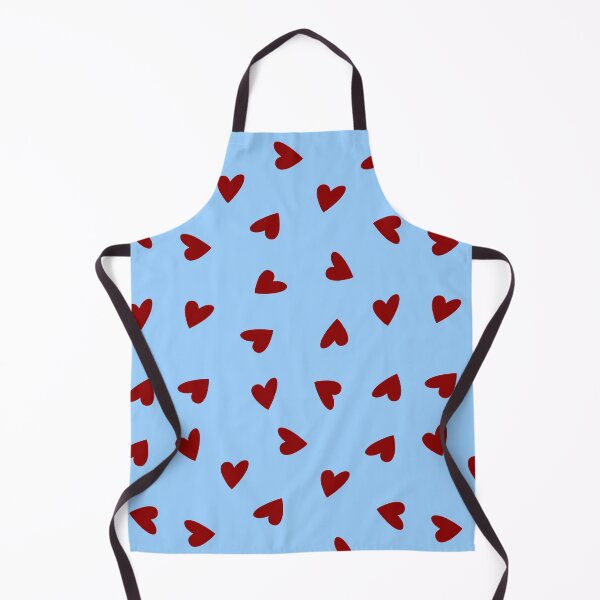 Item preview, Dark Red Hearts Pattern on Blue designed and sold by OneThreeSix.