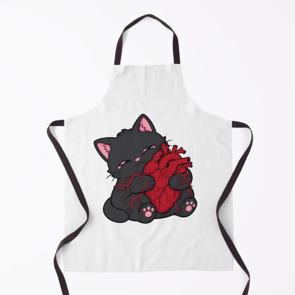 Item preview, Black Cat Anatomical Heart Pastel Goth Valentine designed and sold by chattsuede.
