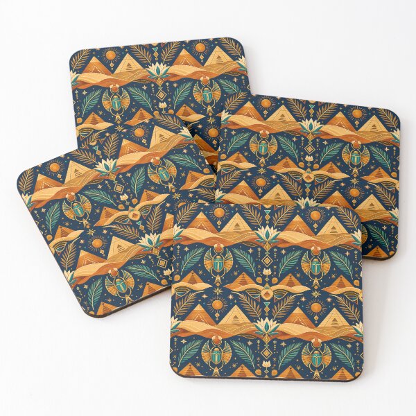 Item preview, Egyptian Desert Pyramid Scarab Pattern designed and sold by TheNightsCrest.