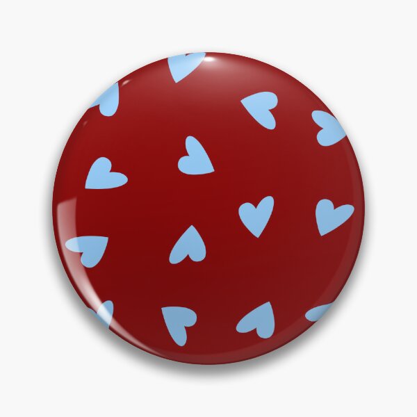 Item preview, Light Blue Hearts Pattern on Dark Red designed and sold by OneThreeSix.