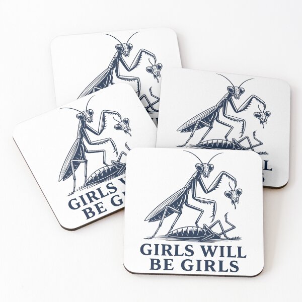 Item preview, Girls Will Be Girls Praying Mantis Graphic designed and sold by zwawji.