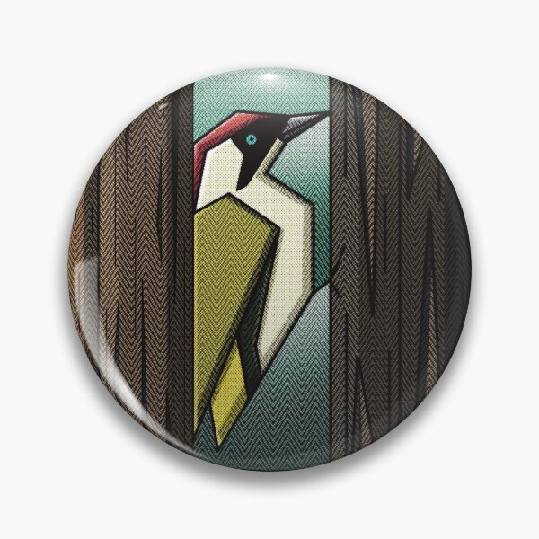 Item preview, Geometric Woodpecker Retro Pop Art Illustration designed and sold by Vil1Coyote.