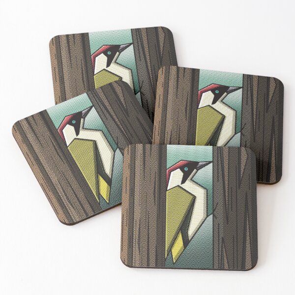 Item preview, Geometric Woodpecker Retro Pop Art Illustration designed and sold by Vil1Coyote.