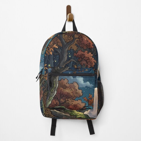 Item preview, 80s Retro Anime Forest Landscape | Autumn, Fall, Ghost, Halloween designed and sold by Animania-AnimeS.