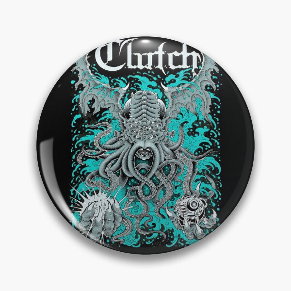 Item preview, Clutch Cthulhu Tentacle Monster Teal Waves -5 designed and sold by NiamhSmithCute.