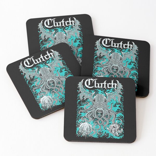 Item preview, Clutch Cthulhu Tentacle Monster Teal Waves -5 designed and sold by NiamhSmithCute.