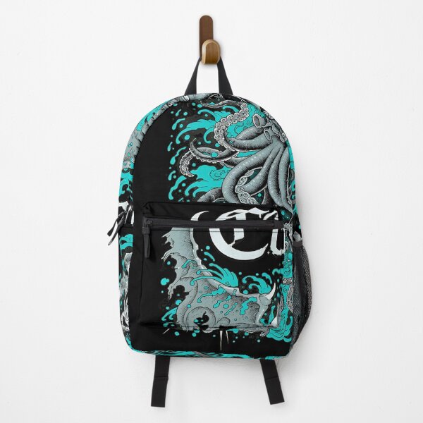 Item preview, Clutch Cthulhu Tentacle Monster Teal Waves -5 designed and sold by NiamhSmithCute.