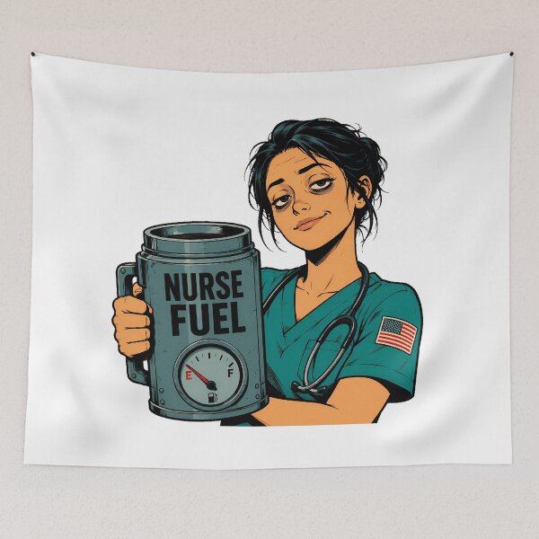 Item preview, Nurse Fuel Coffee Comic Book Tired Nurse designed and sold by chattsuede.