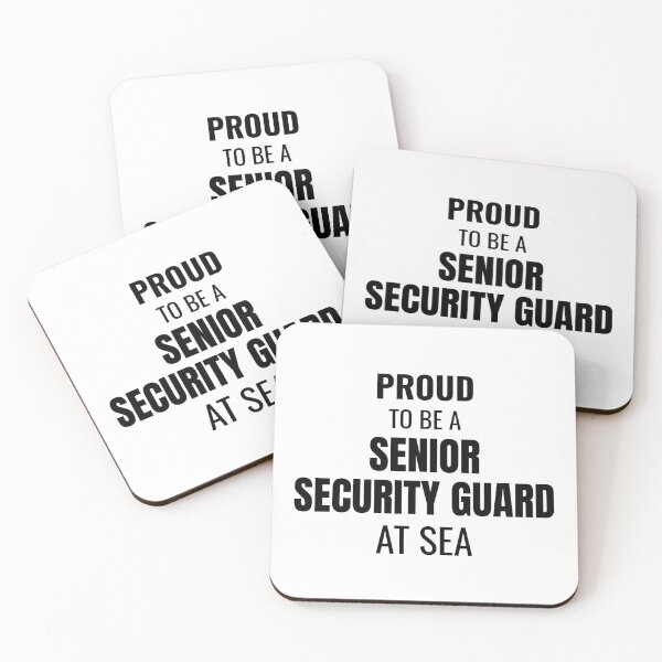 Item preview, Proud to be a Senior Security Guard at Sea (Black) designed and sold by ShipCrewNation.