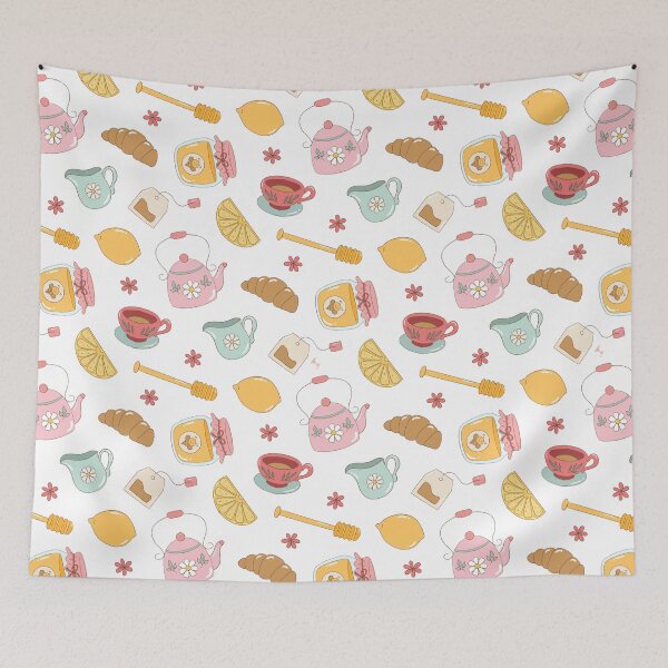 Item preview, Cozy Tea Time — Hand-Drawn Tea & Lemon Seamless Pattern designed and sold by Olive Lane Creative.