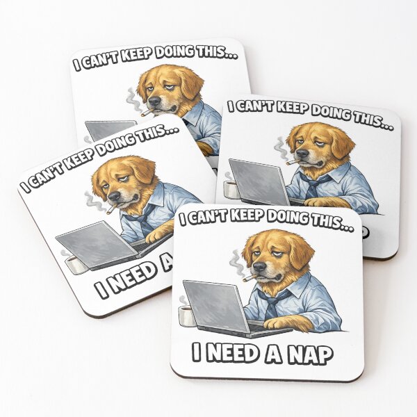 Item preview, I Can’t Keep Doing This I Need a Nap – Funny Dog Meme designed and sold by Lovaryn.