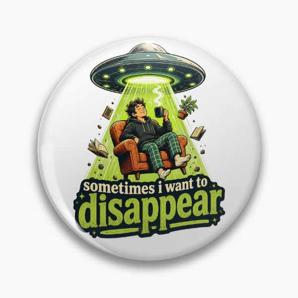 Item preview, Sometimes I Want to Disappear - Funny Introvert Alien Abduction designed and sold by HeeShirt.