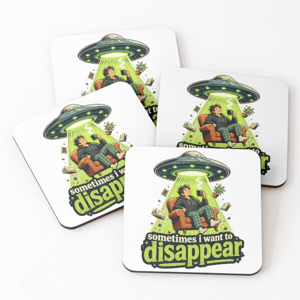 Item preview, Sometimes I Want to Disappear - Funny Introvert Alien Abduction designed and sold by HeeShirt.
