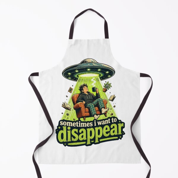 Item preview, Sometimes I Want to Disappear - Funny Introvert Alien Abduction designed and sold by HeeShirt.