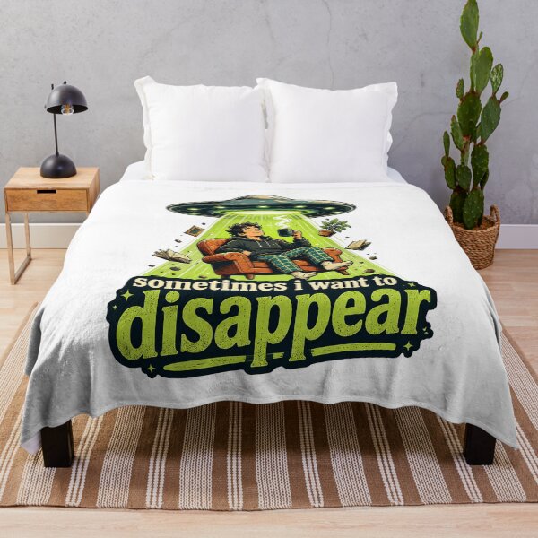 Item preview, Sometimes I Want to Disappear - Funny Introvert Alien Abduction designed and sold by HeeShirt.