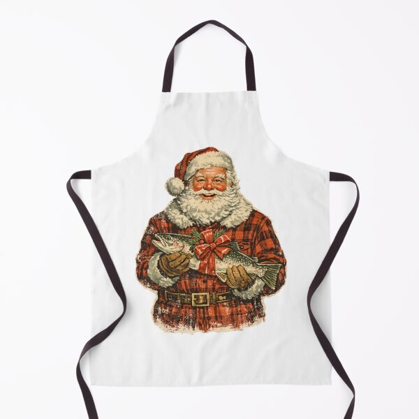Item preview, Vintage Santa Claus Knitting Christmas Scarf Cozy Retro Gift designed and sold by Artycom.