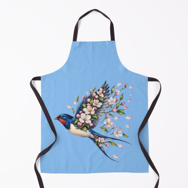 Item preview, Elegant Barn Swallow in Cherry Blossom Wreath - Spring Nature Art designed and sold by Evelashop.