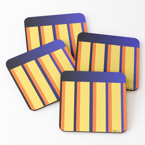 Item preview, Stripes Retrô 70s Inspiration and blue designed and sold by DiFraia Studio.