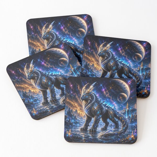 Item preview, Cosmic Wolf Dragon – Guardian of the Stars designed and sold by ZYVARENNE.