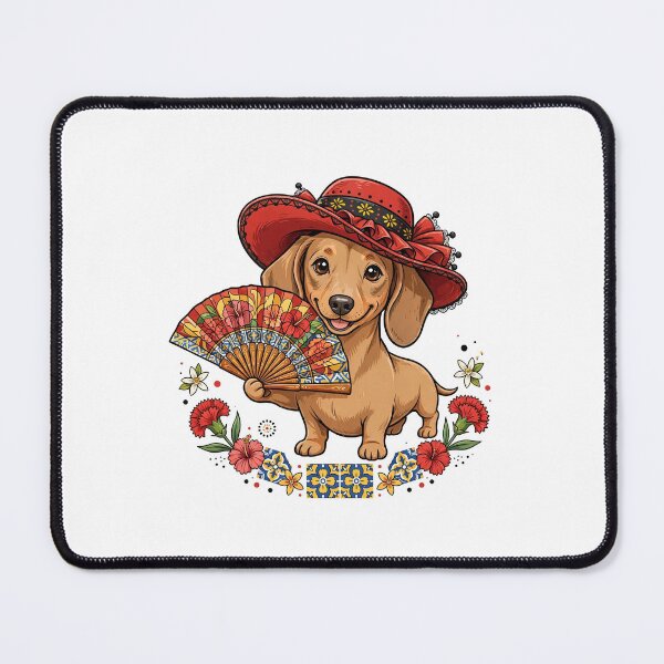 Item preview, Spanish Flamenco Dachshund - Perro Salchicha Flamenco - Cute Fiesta Fan Dog designed and sold by Csaba1983.