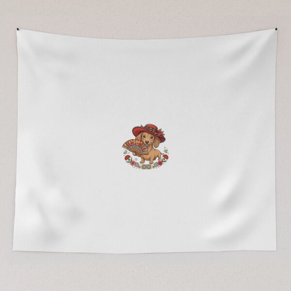 Item preview, Spanish Flamenco Dachshund - Perro Salchicha Flamenco - Cute Fiesta Fan Dog designed and sold by Csaba1983.
