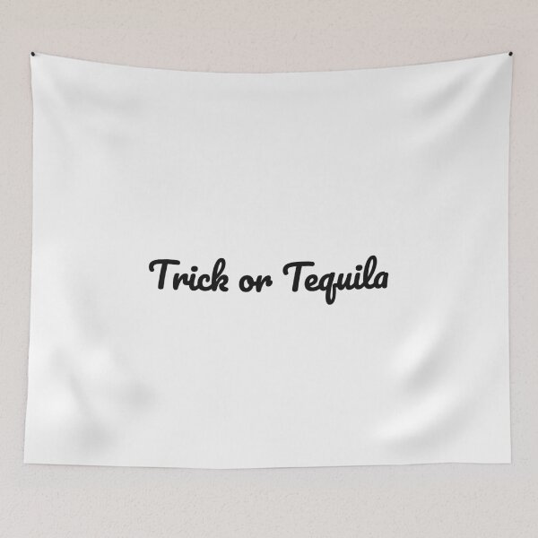 Item preview, Trick or Tequila Funny Halloween Tee designed and sold by low battery meme design.