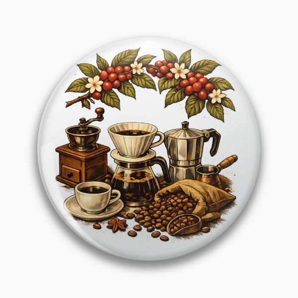 Item preview, Coffee branch with cherries and flowers. designed and sold by Daily Quirk.