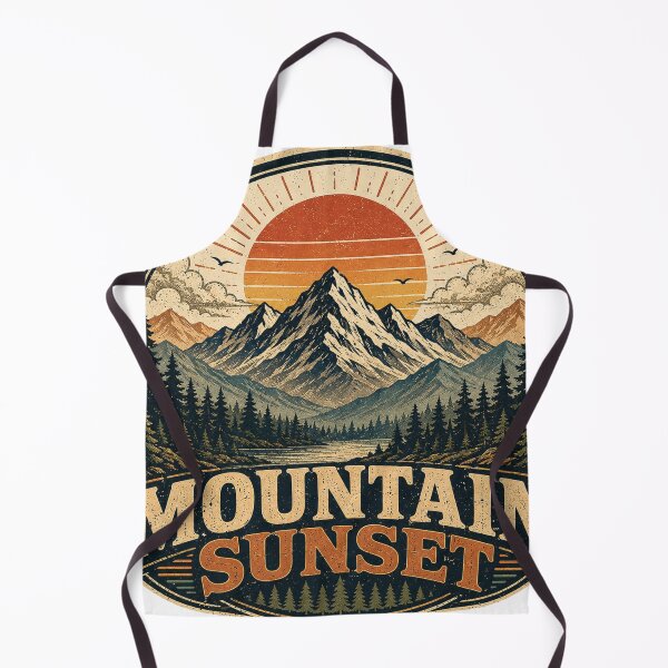 Item preview,  Mountain Sunset Vintage Outdoor Adventure Nature Design designed and sold by RobertArt08.