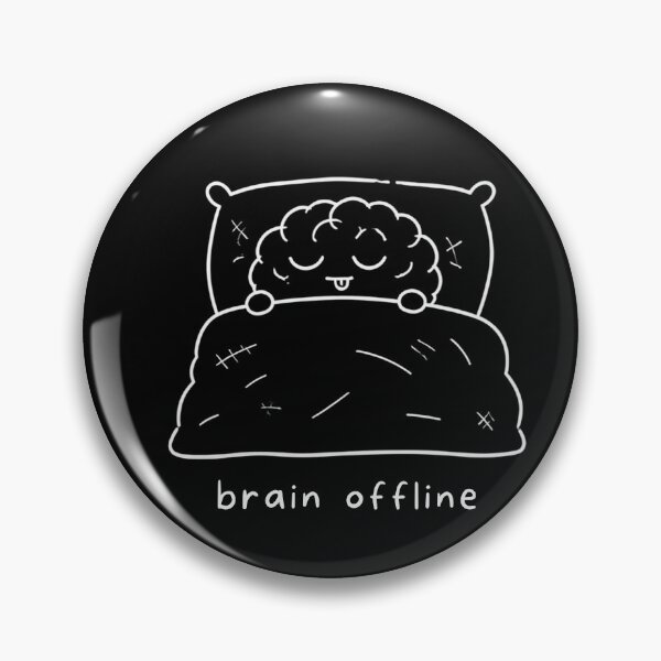 Item preview, Brain Offline T-Shirt – Funny Brain Doodle, Sleepy Minimalist Shirt, Relatable Introvert Humor Gift designed and sold by SakuraHQ.