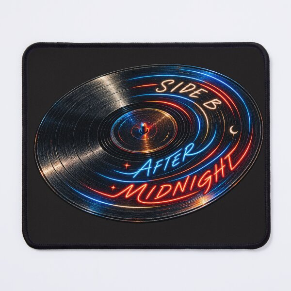 Item preview, Side B After Midnight – Minimal Neon Vinyl designed and sold by Golden Era Studio.