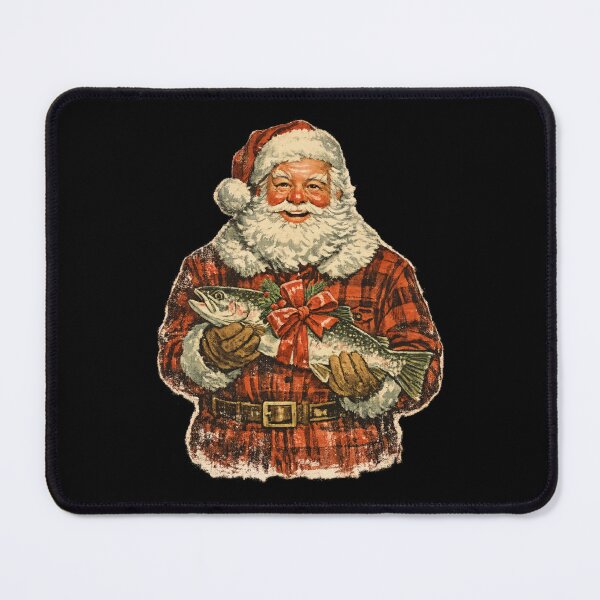 Item preview, Vintage Santa Claus Knitting Christmas Scarf Cozy Retro Gift designed and sold by Artycom.