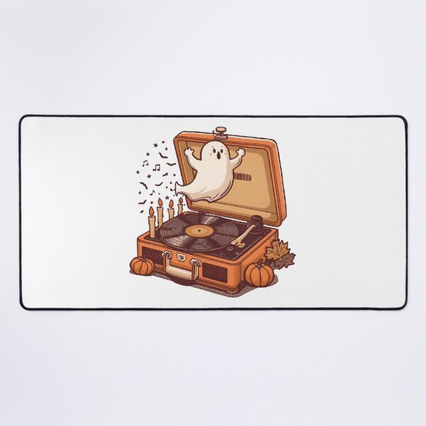 Item preview, Cute Ghost Record Player - Spooky Vinyl Halloween Aesthetic designed and sold by ColorClouds.