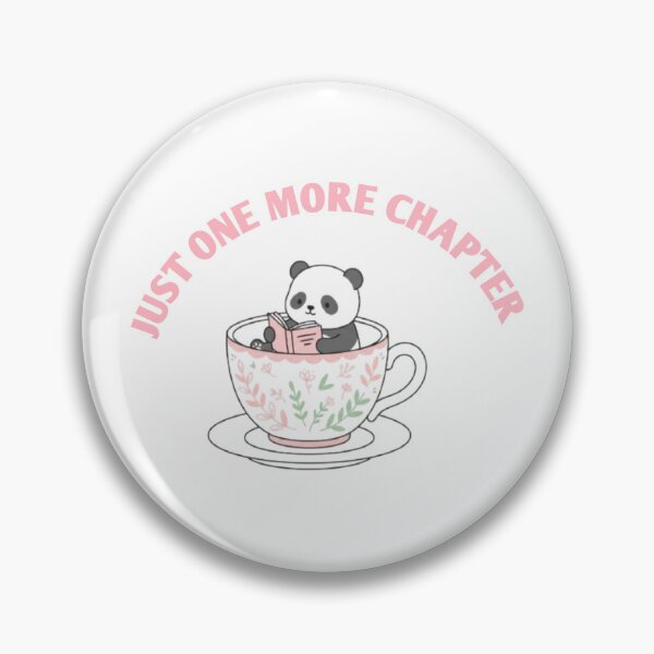 Item preview, Just One More Chapter Cute Panda Reading Book in Teacup - Kawaii Book Lover Gift designed and sold by WildPeak Threads.