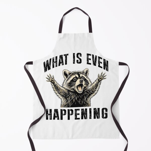 Item preview, What Is Even Happening Funny Panicked Raccoon Trash Panda Meme designed and sold by Rahamkshop.