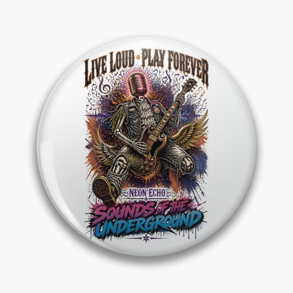 Item preview, Live Loud Play Forever Neon Echo designed and sold by Sovereign Supply Co..