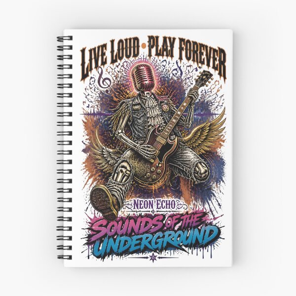 Item preview, Live Loud Play Forever Neon Echo designed and sold by Sovereign Supply Co..