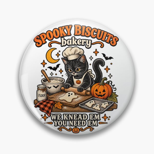 Item preview, Spooky Biscuits Bakery Cat – Cute Halloween Baking Black Cat designed and sold by will freed18.