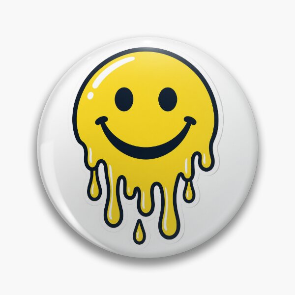 Item preview, Drippy Melting Smiley Face Sticker Design — Light Version designed and sold by TheOddPrints.